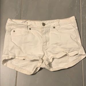 White jean shorts